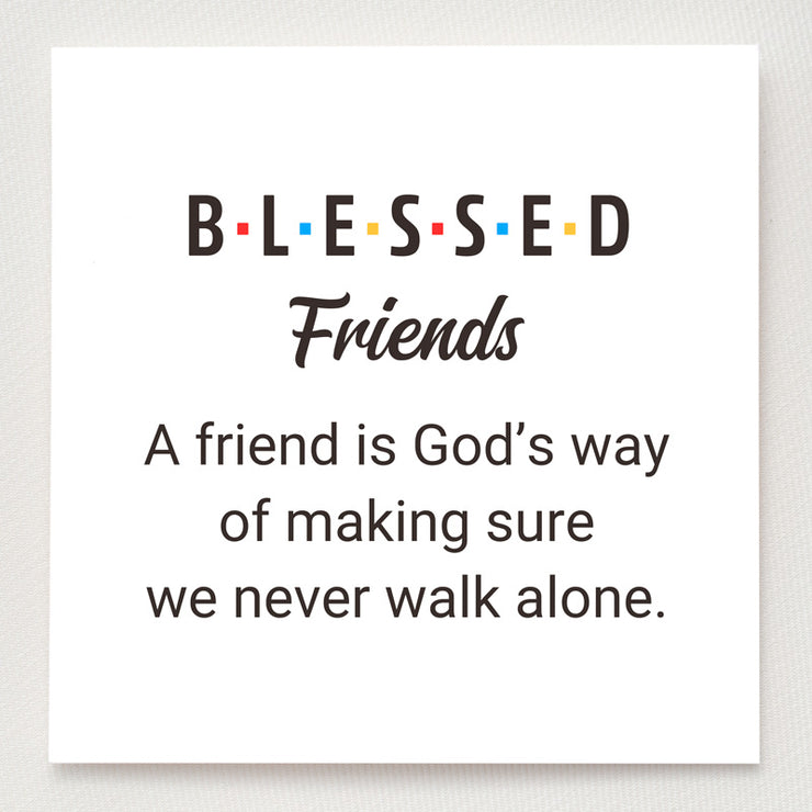 Blessed Friends Matching Crystal Band Cross Bracelet