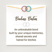 Badass Besties Dainty Linking Circles Bracelet