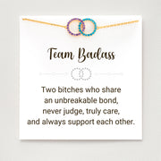 Team Badass Dainty Linking Circles Bracelet