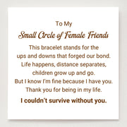 Small Circle Of Female Friends Matching Crystal Wave Bracelet