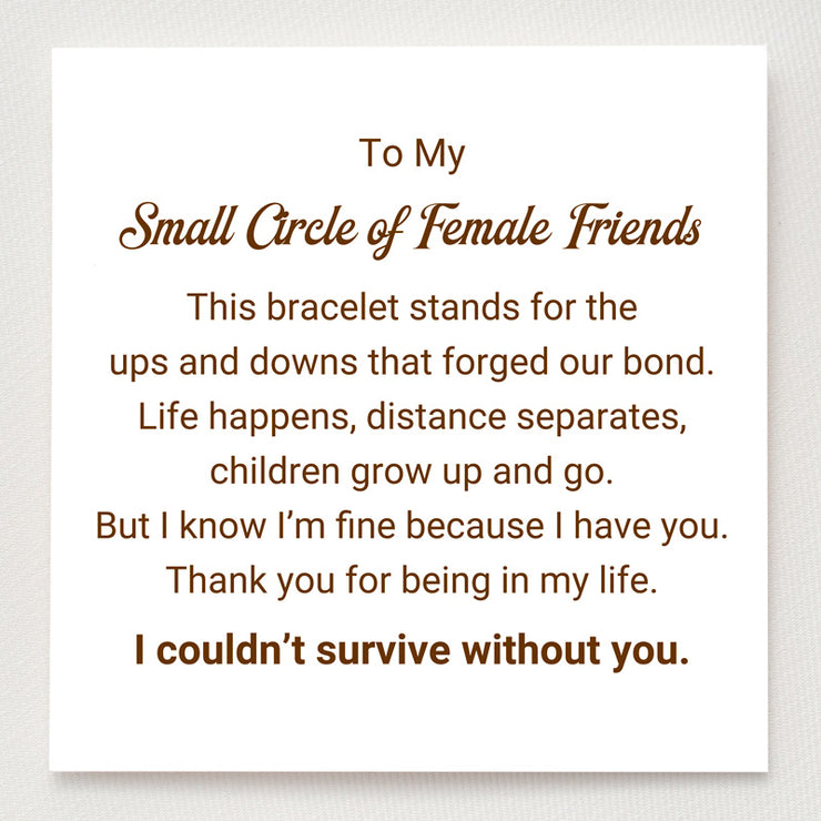 Small Circle Of Female Friends Matching Crystal Wave Bracelet