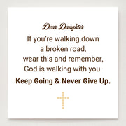 From Mom To Daughter Crystal Cross Bracelet