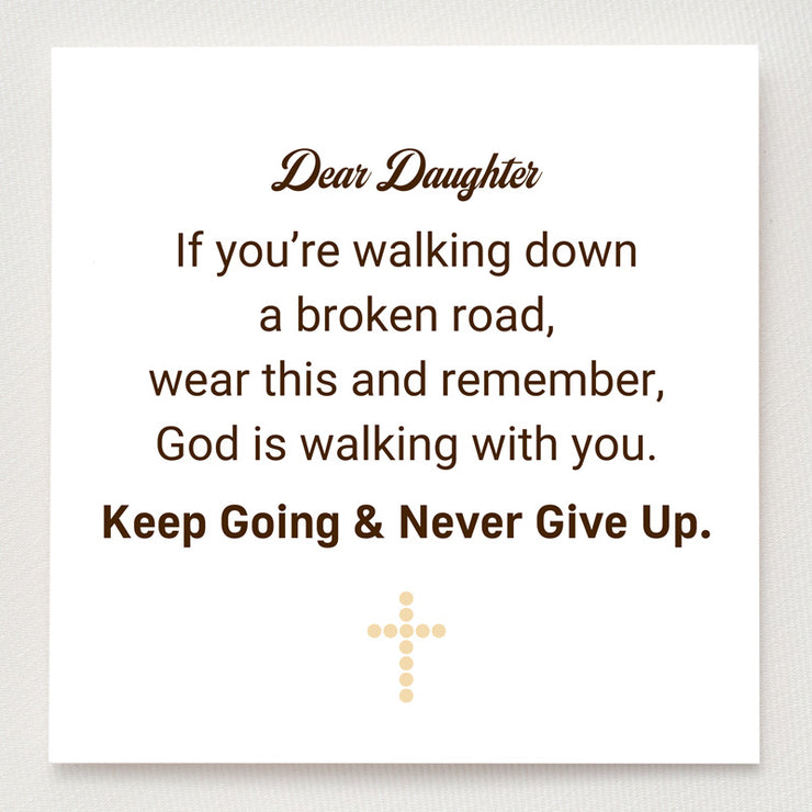 From Mom To Daughter Crystal Cross Bracelet