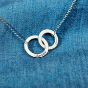 Circle Necklace With Engraved Names