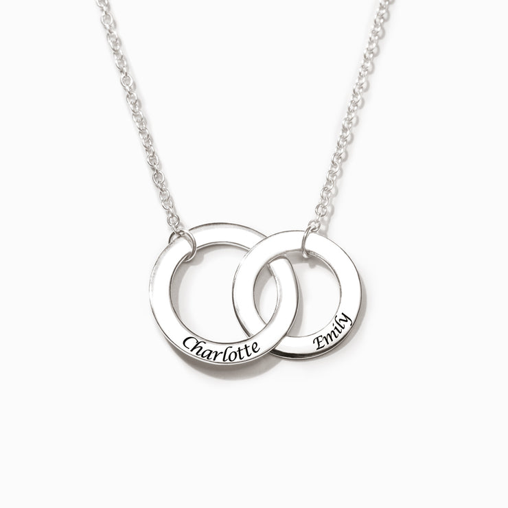 Circle Necklace With Engraved Names