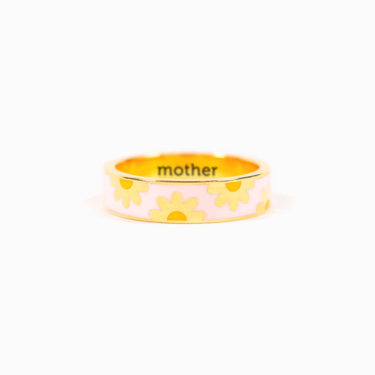 Our Love Blooms Every Daisy Enamel Daisy Ring