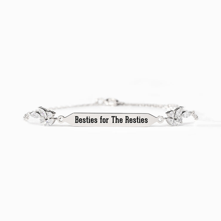 Bestie For The Resties Dainty Pavé Bar Bracelet