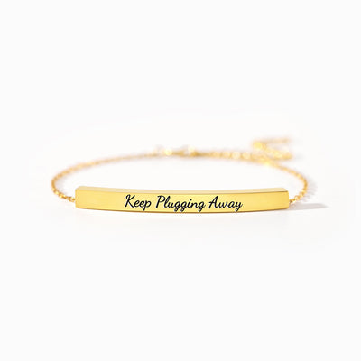 Keep Plugging Away Dainty Chain Tube Bracelet