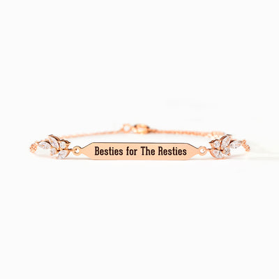 Bestie For The Resties Dainty Pavé Bar Bracelet