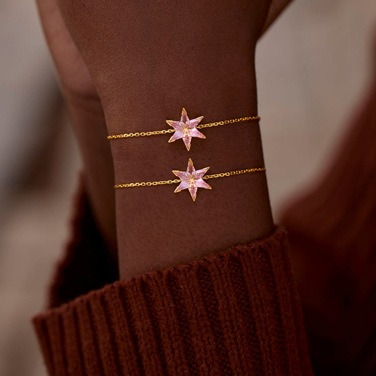 Pink Star Matching Friendship Bracelet