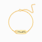 I Pressed On Pavé Golden Bar Bracelet