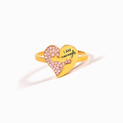 Pavé Hug Heart Ring