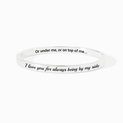 I Love You For Hidden Message Mantra Bangle