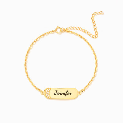 Pavé Golden Bar Bracelet