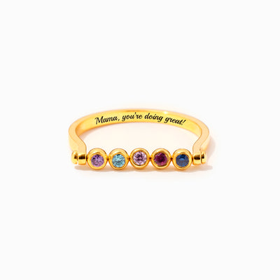 Mama Doing Great 1-5 Birthstone Fidget Ring