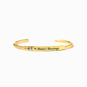 Mama's Blessings 1-5 Birthstones Cuff Bangle