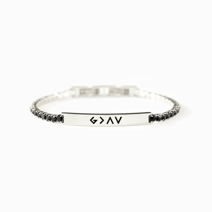 God is Greater than Highs and Lows Crystal Bracelet