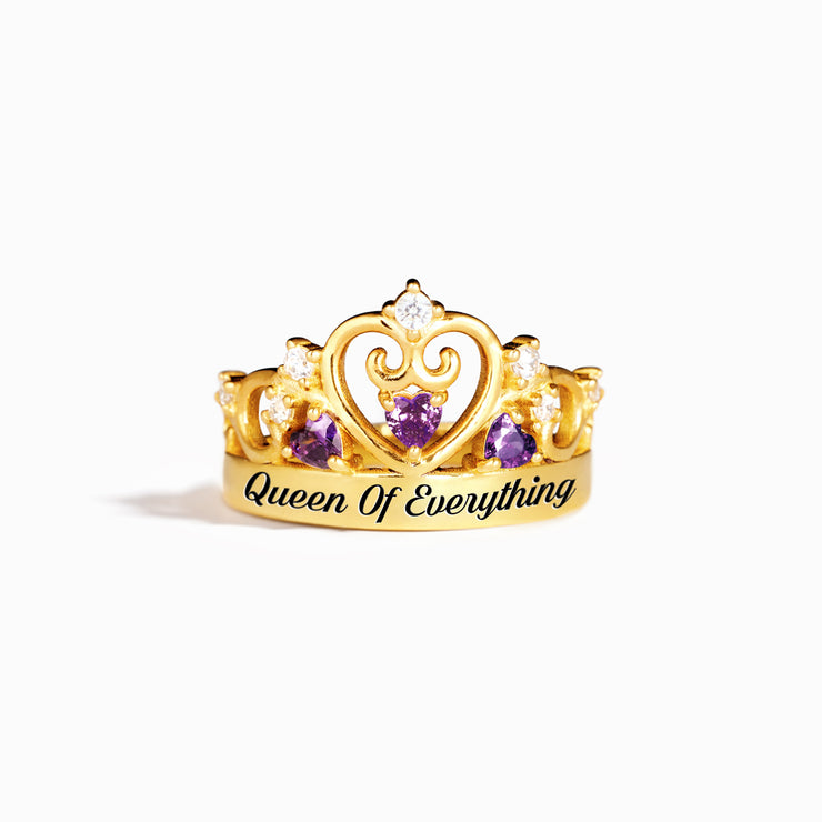 Birthstone Crown Ring