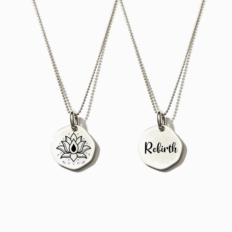 Rebirth Lotus Mantra Necklace