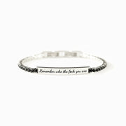 Remember Who the Fuck You Are Crystal Bracelet