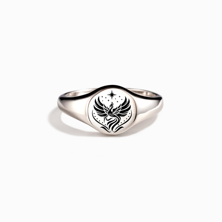 Phoneix Rig Rise From Ashes Phoenix Signet Ring
