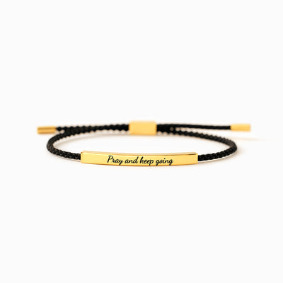 Pray and Keep Going Tube Bracelet