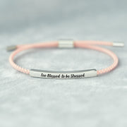 Too Blessed To Be Stressed Motivational Tube Bracelet