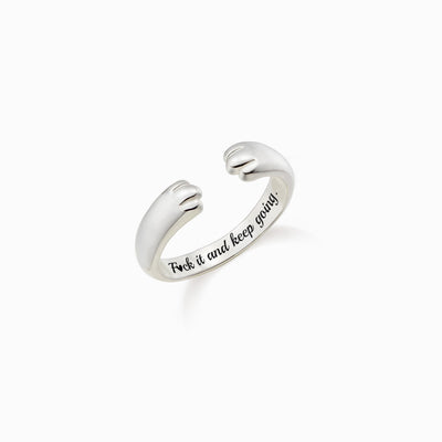 F♥︎ck It And Keep Going B♥︎tch Kitty Cat Hug Ring