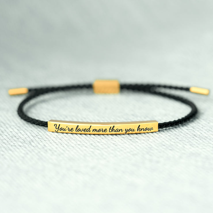 Gift for Daughter - You're Loved More Than You Know Tube Bracelet