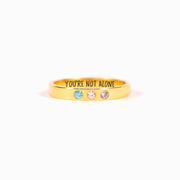 Keep Going You Are Not Alone 1-7 Birthstones Ring Band