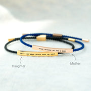 Mother Daughter Morse Code Tube Bracelet