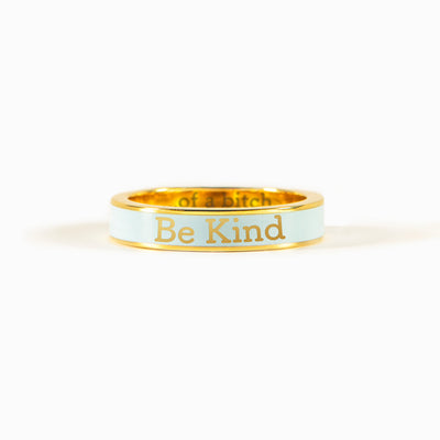 Be Kind Enamel Mantra Ring Band