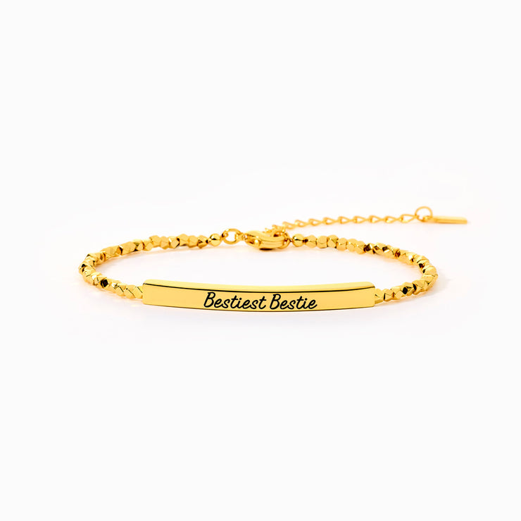 Bestiest Bestie Nugget & Tube Bracelet