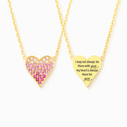 My Heart Is Always There For You Sparkled Heart Necklace