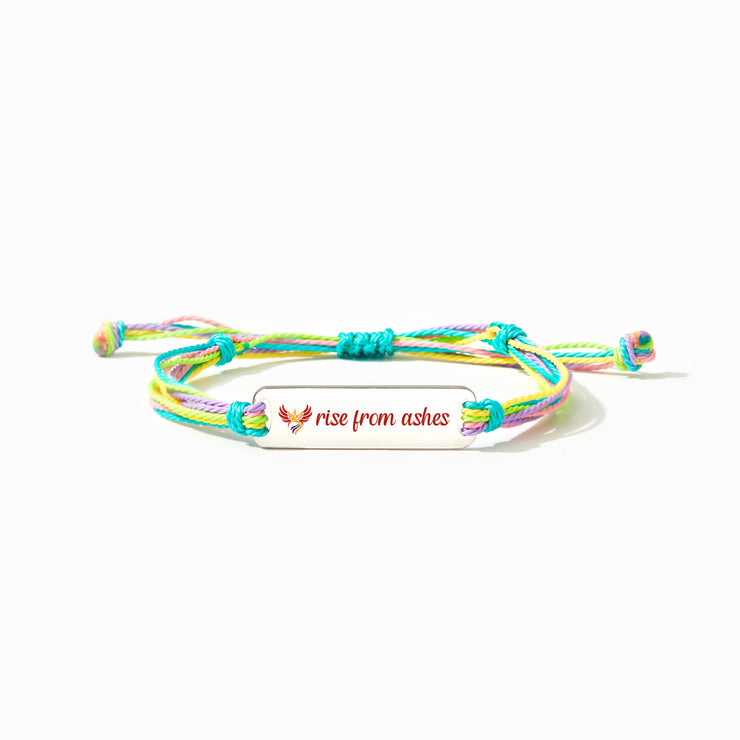 Enamel Mantra Bar Bracelet