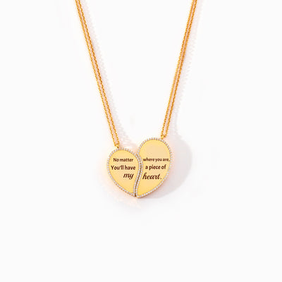 A Piece of My Heart Spilt Heart Necklace Set