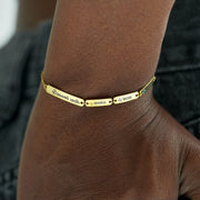 1-6 Names&Birthstones Bar Bracelet
