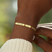 1-6 Names&Birthstones Bar Bracelet