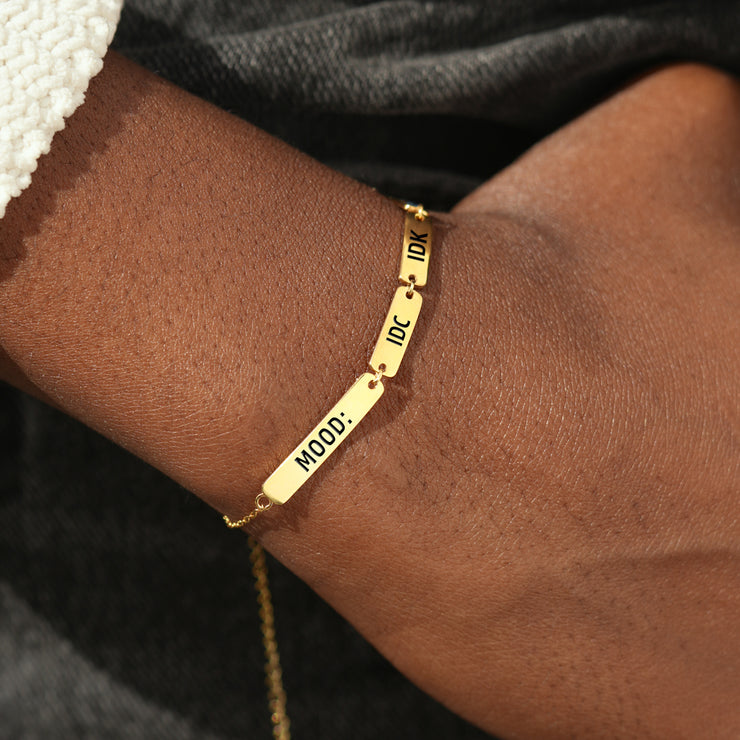 Mood IDGAF Bar Bracelet