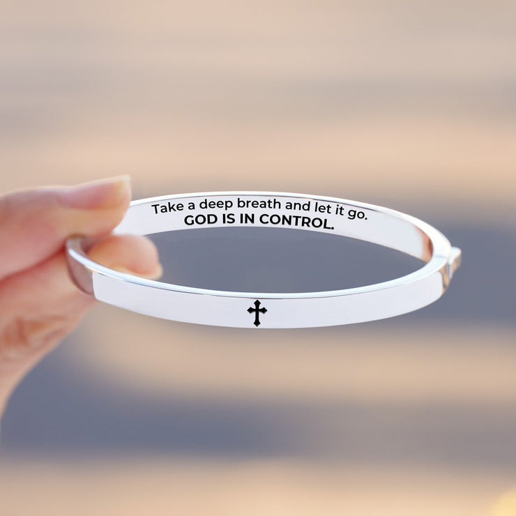 God Is In Control Mantra Bangle