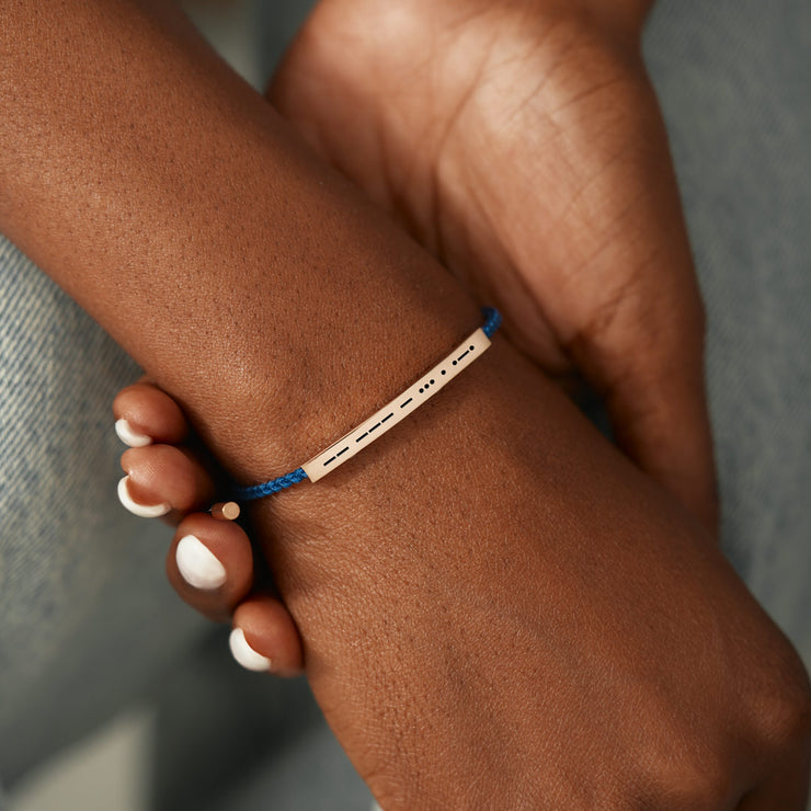 Mother Daughter Morse Code Tube Bracelet