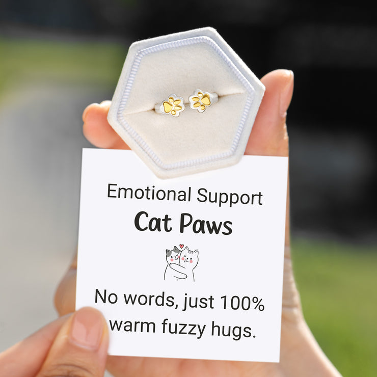 Warm Fuzzy Hugs Cat Paws Ring