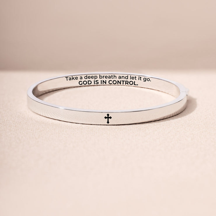 God Is In Control Mantra Bangle