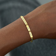1-6 Names&Birthstones Bar Bracelet