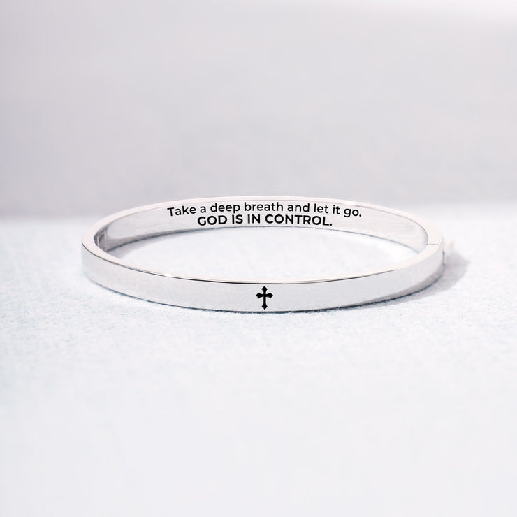 God Is In Control Mantra Bangle