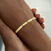 1-6 Names&Birthstones Bar Bracelet