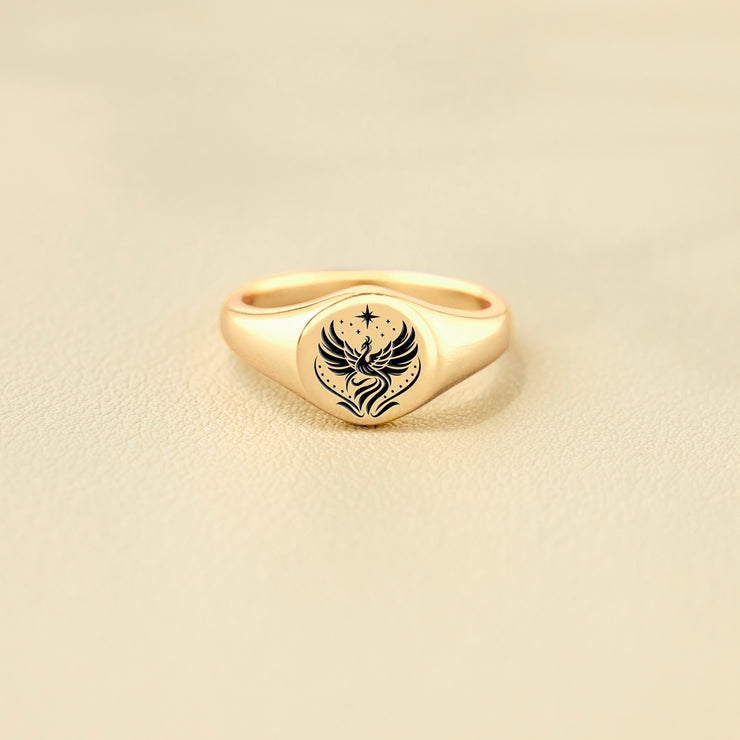  Phoenix Signet Ring