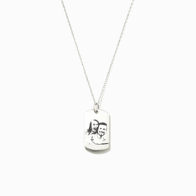 Custom Picture & Engraving Dog Tag Necklace
