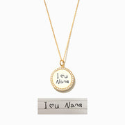 Pavé Rim Disc Necklace