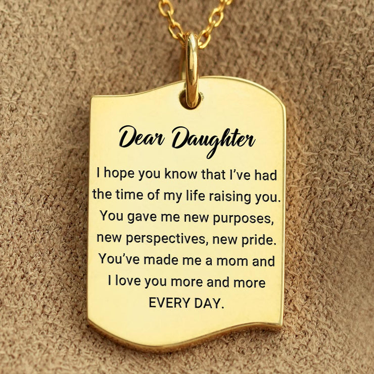 I Love You More Every Day Custom Photo Irregular Dog Tag Necklace